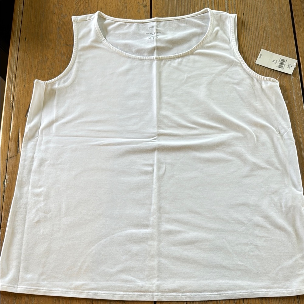 White Sleeveless Top, Size M